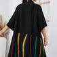 Plus Size Irregular Short Sleeves Shirt Dress
