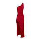 Nikki One Shoulder High Slit Maxi Dress