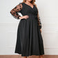 Long Sleeves Black Occasion Dress