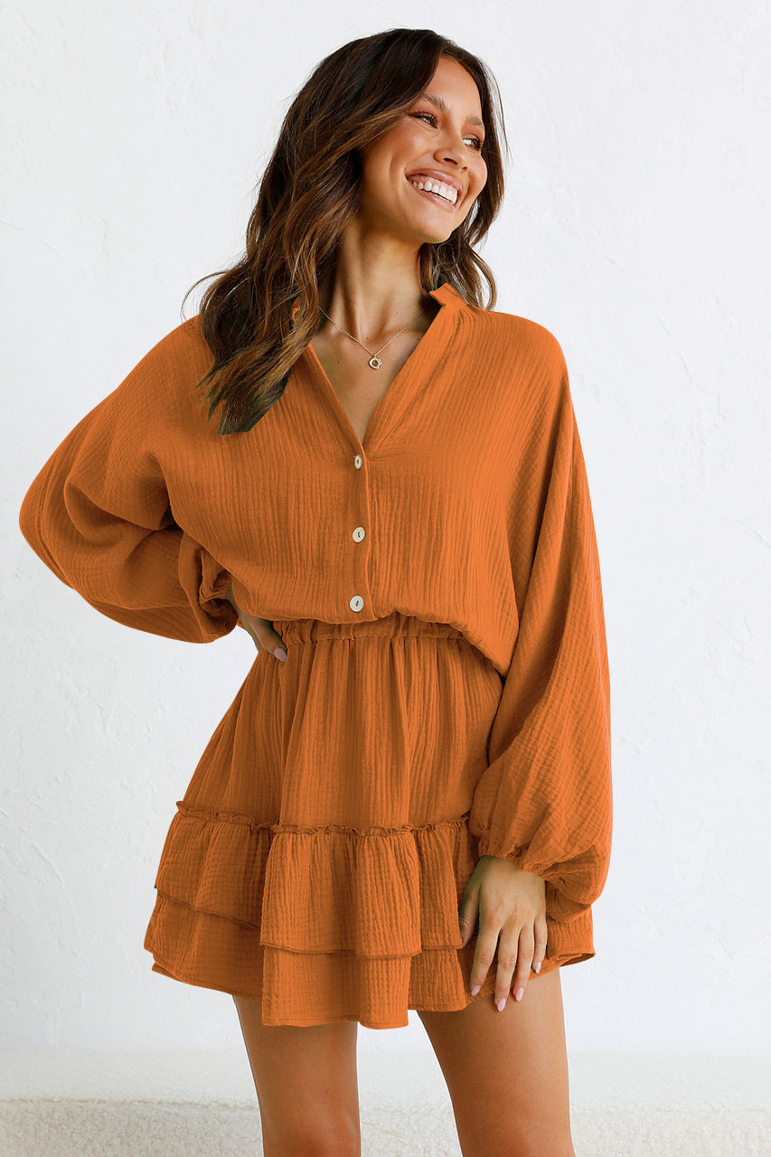 Sandra Long Sleeve Loose Shirt Dress