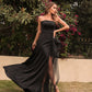 Brenda Mesh Stitching Sexy Trail Evening Dress