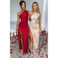 Nikki One Shoulder High Slit Maxi Dress