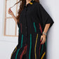 Plus Size Irregular Short Sleeves Shirt Dress