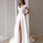 Melrose White Off Shoulder Elegant Gown