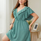 V Neck Plunge Casual Day Dress