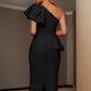 Elegant One Shoulder Bandage Dress