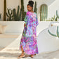 Purple Printed Kaftan