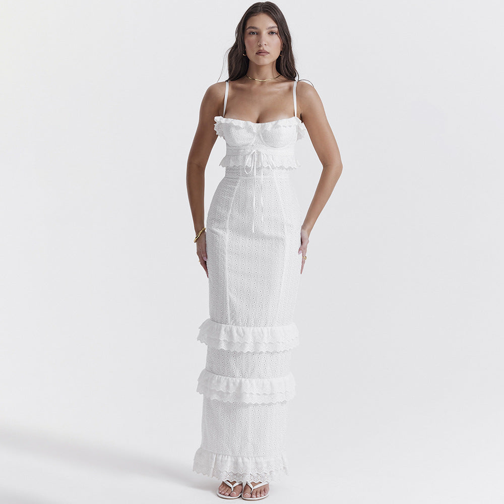Tyler All White Cami Maxi Dress