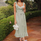 Ophelia Ruffled Satin Elegant Sleeveless Occasion Dress