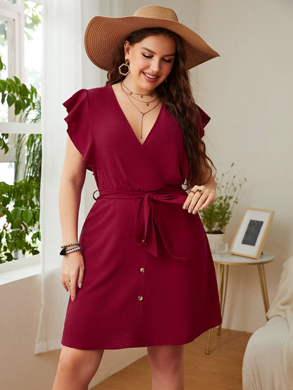 Sexy V Neck Plus Size Night Out Dress