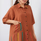 Plus Size Irregular Short Sleeves Shirt Dress