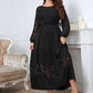 Formal Black Plus Size Ankle Length Dress