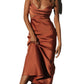 Sexy Sling Solid Color Maxi Dress