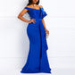 Laura Blue Beaded Evening Dress