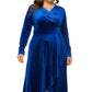 Semi Formal Velvet Long Sleeves Dress
