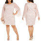 Plus Size Formal Lace Midi Dress