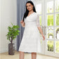 Plus Size Cocktail Dress Short Sleeves Lace