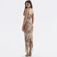 Mesh Floral Print Night Out Dress