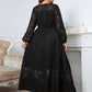 Formal Black Plus Size Ankle Length Dress
