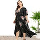 Day to Night Floral Printed V Neck Dress