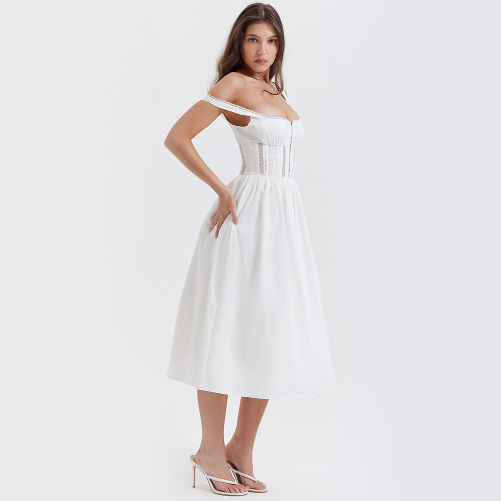 All White Midi Dress