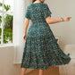 Casual Short Sleeves Floral Print Dress