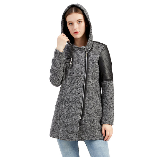 Casual Hooded Woolen Coat Jacket