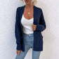 Cable Knit Mid-Length Knitted Cardigan Coat