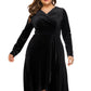 Semi Formal Velvet Long Sleeves Dress