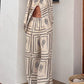 Printed Long Sleeved Shirt and Pant Set