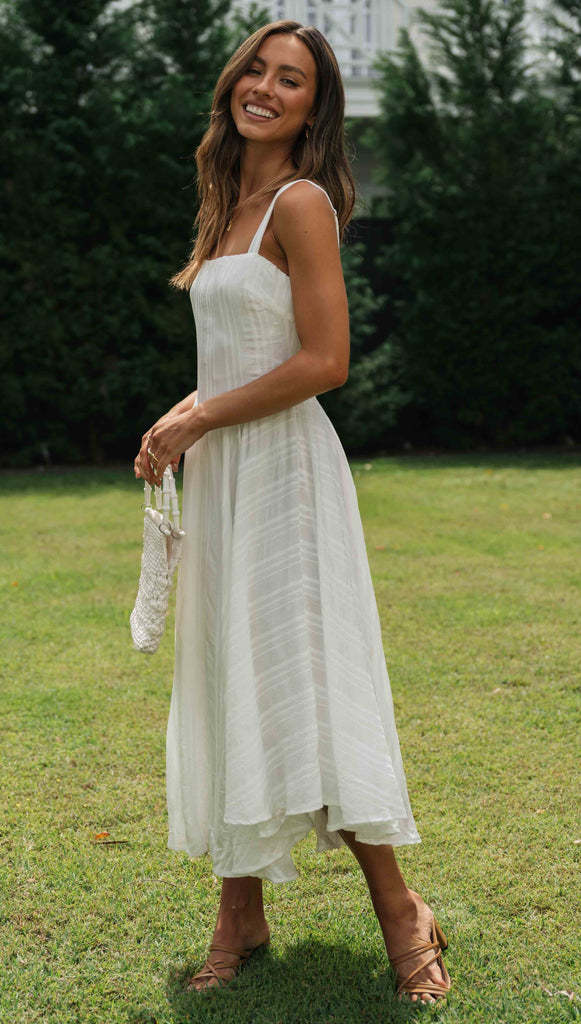 Sleeveless Maxi Dress with Irregular Asymmetric Hem