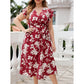 Boho Casual Plus Size Red Dress
