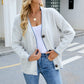 Contrast Color Button Sweater