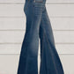 Flared Slim Wide-Leg Jeans