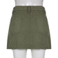 Solid Color Low Waist Slim Fit Skirt