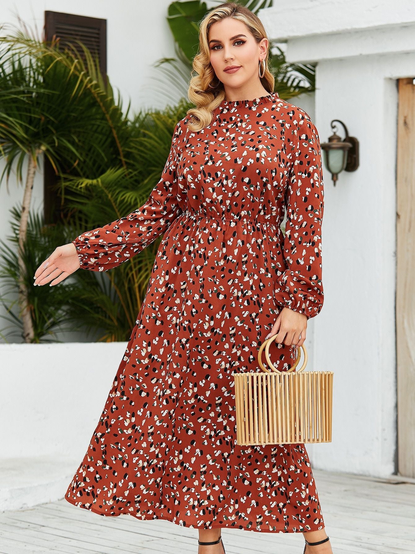 Long Sleeves Printed Day to Night Dress