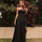 Brenda Mesh Stitching Sexy Trail Evening Dress