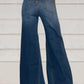 Flared Slim Wide-Leg Jeans