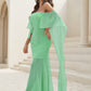 Lindsey Green Solid Chiffon Dress