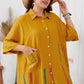 Plus Size Irregular Short Sleeves Shirt Dress