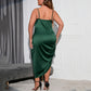 Plus Size Sexy Cami Dress Satin Open Back
